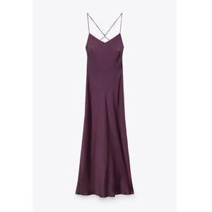 Dark Eggplant ZARA Satin Dress